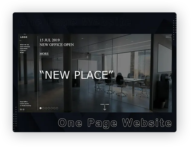 one page real estate website