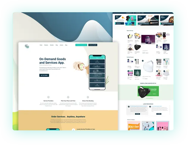 responsive goods and services mobile app